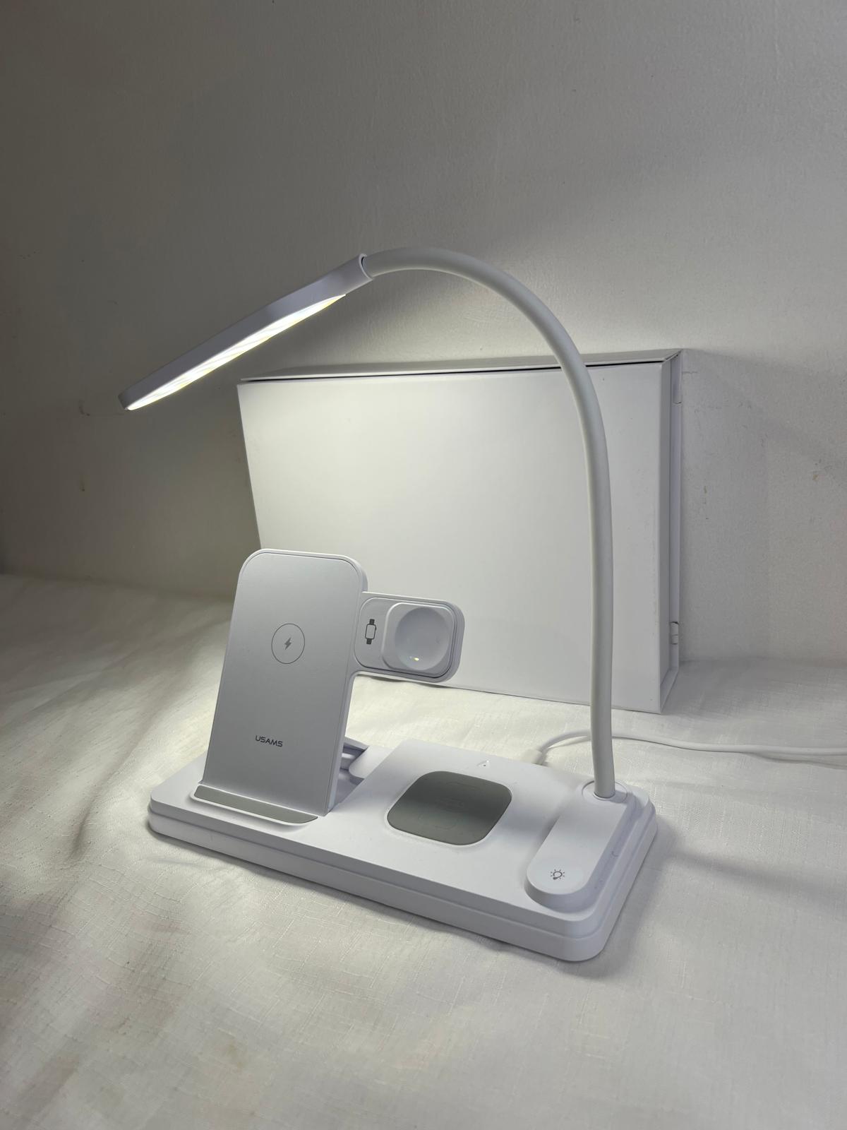 4in1 Wireless Fast Charging Station with Table Lamp