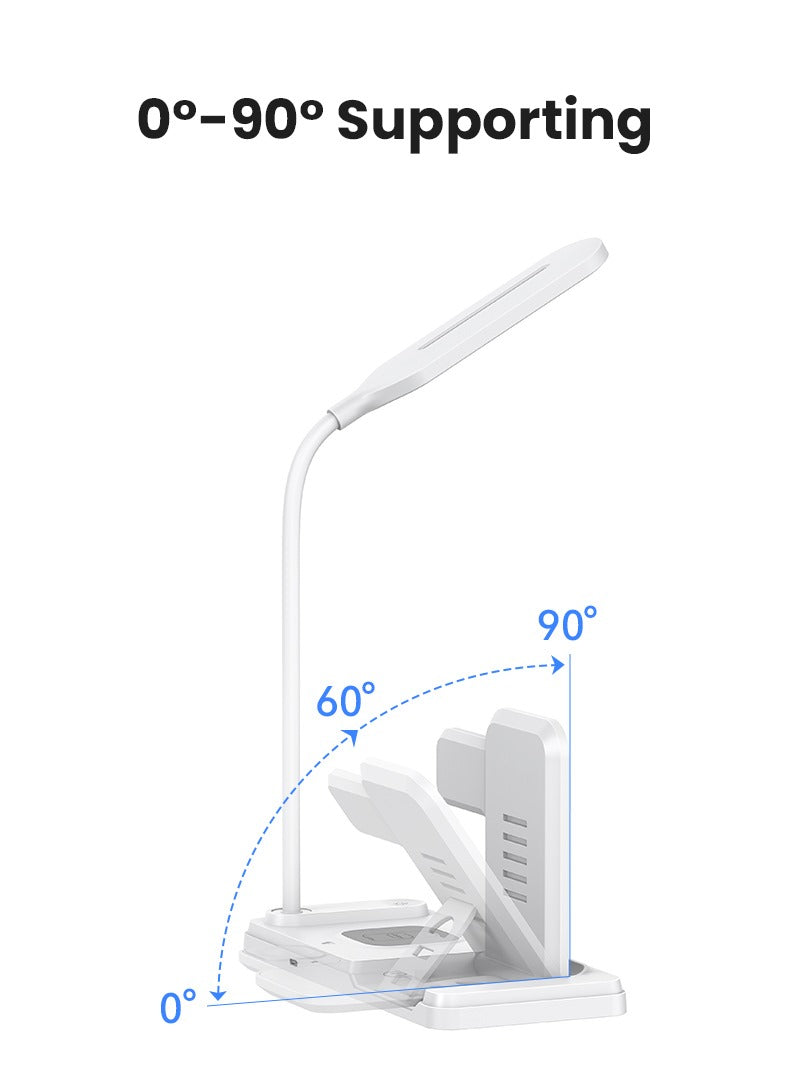 4in1 Wireless Fast Charging Station with Table Lamp